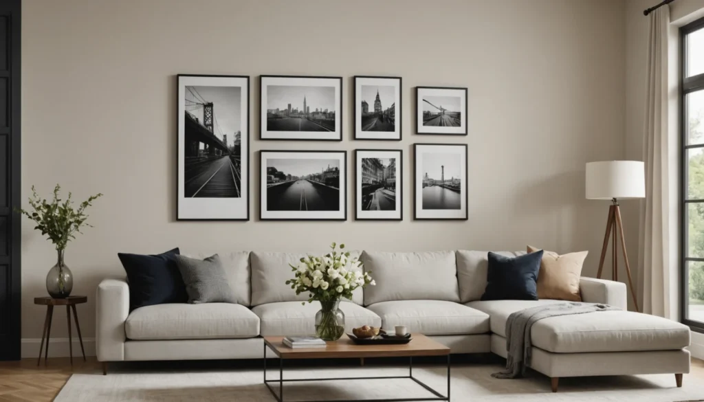 rails pour accrocher des photos